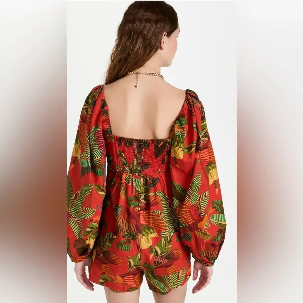 FARM Rio Red Forest Birds Romper - Picture 4 of 14